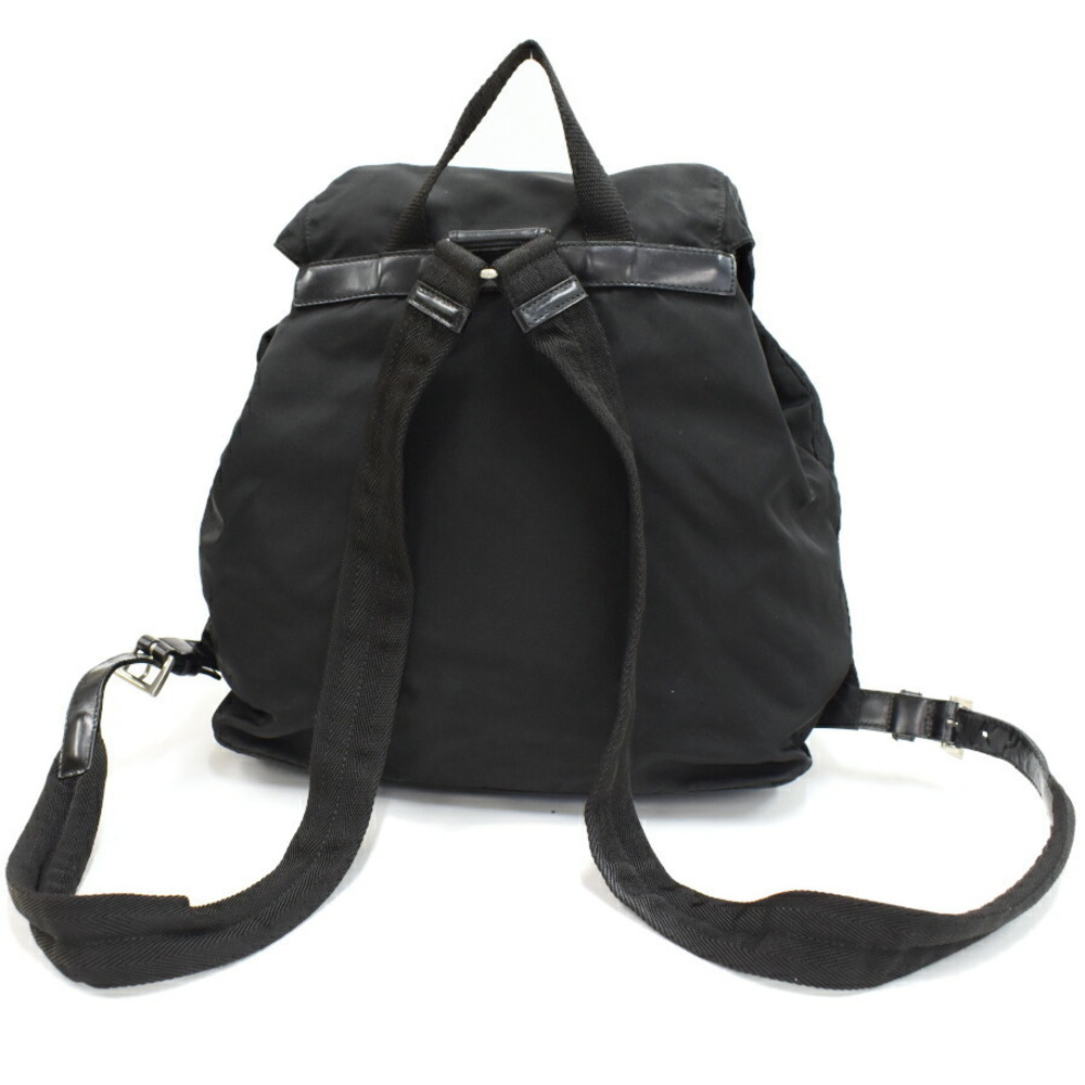 Prada Nylon Leather Backpack Rucksack Backpack Bl… - image 4